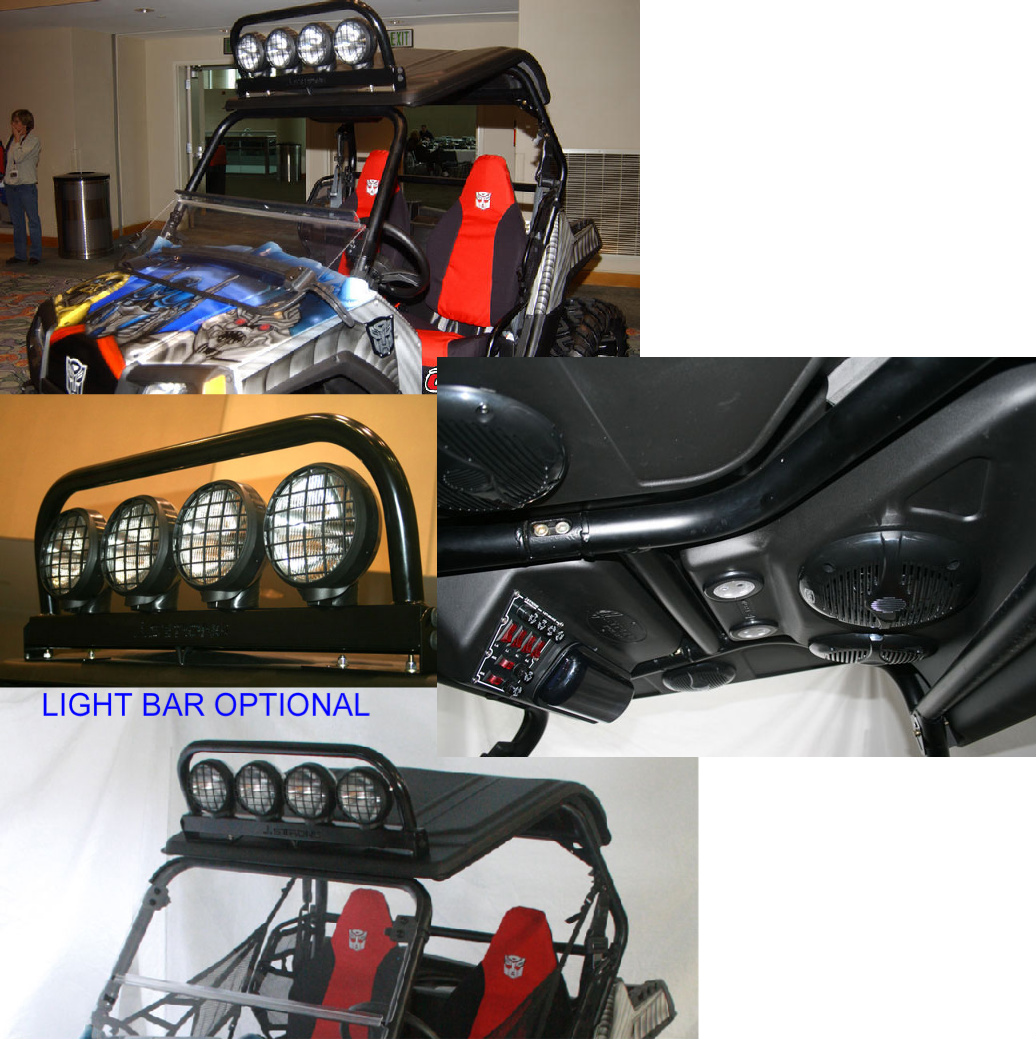Polaris RZR J Strong Roof with Stereo and Map Lights-FREE SHIPPING!