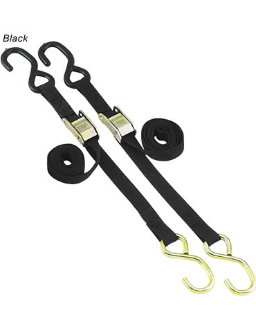 Black Tie Downs (Pair) from Bikemaster
