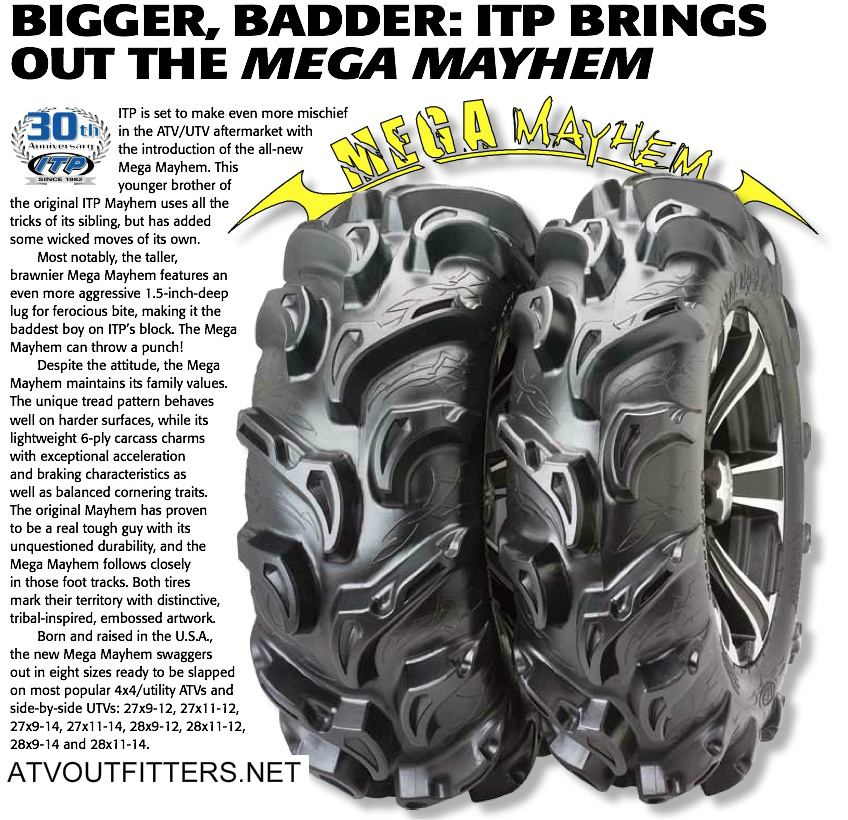 ITP MEGA MAYHEM TIRE SETS Sizes 27,28 (FREE SHIPPING)