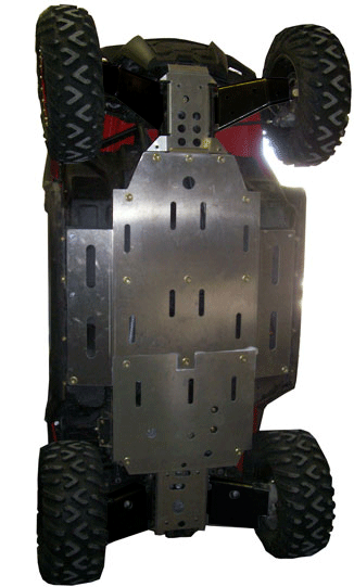 Chassis skid plate set RZR (without A-arm guards)